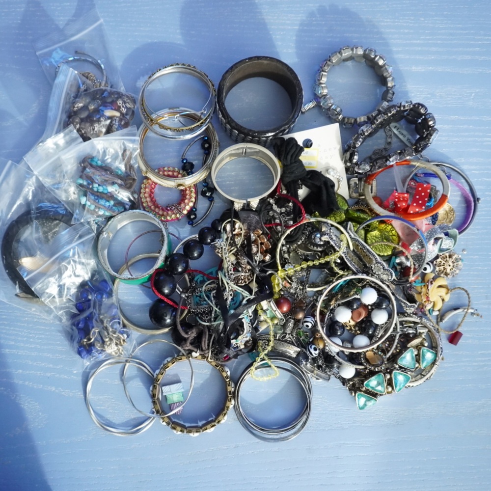 Junk Jewelry Accessory Lot 3lbs 15oz NOT Wearable Harvest Craft Upcycle Art